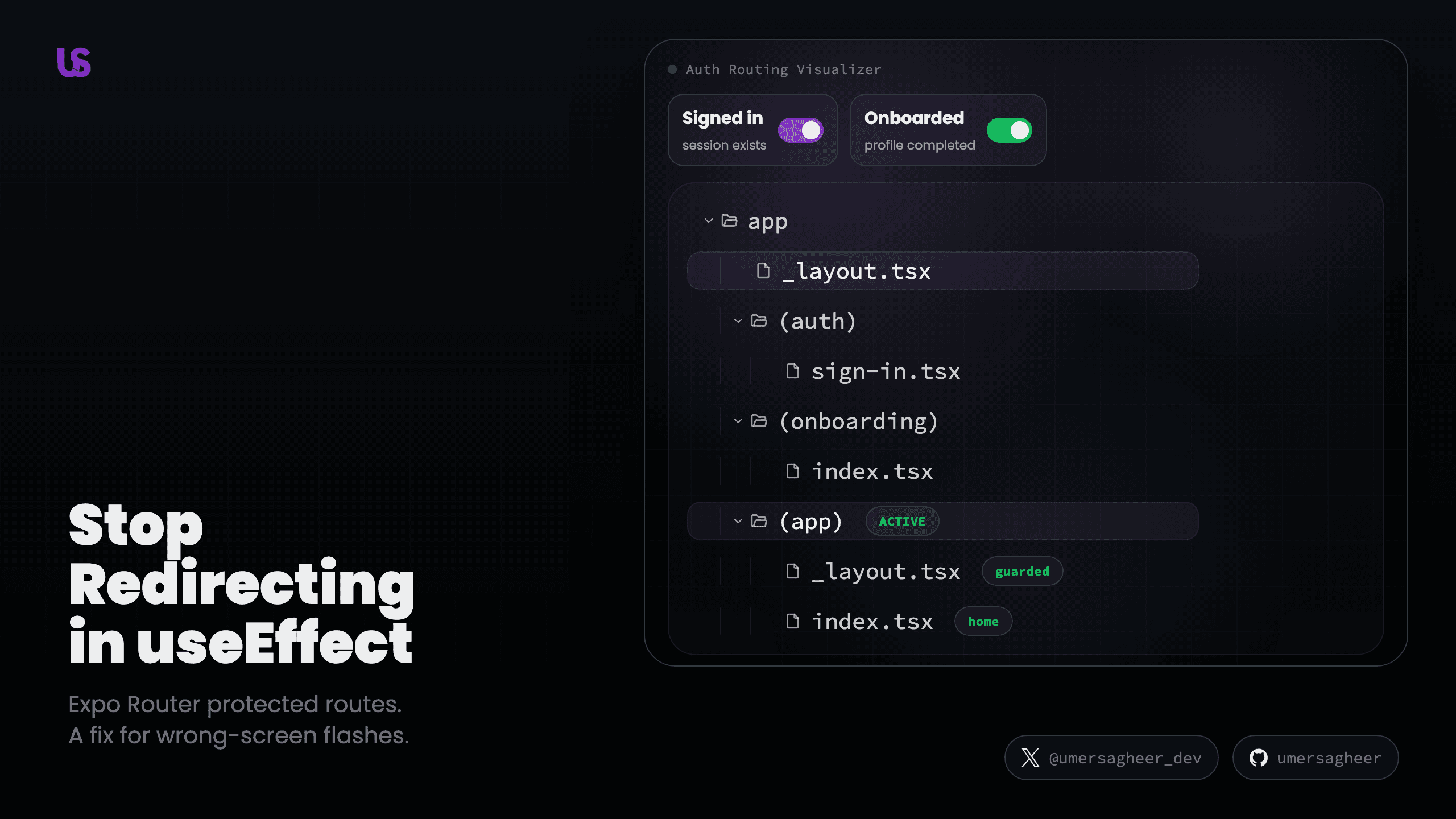 Stop Redirecting in useEffect: Use Expo Router Protected Routes Instead